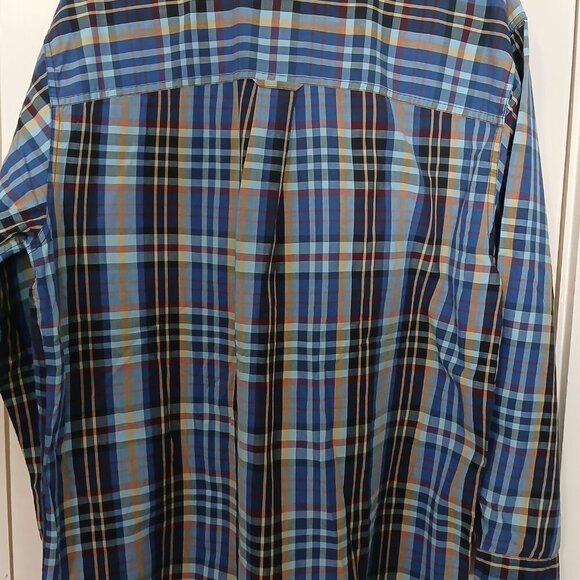 MENS CHAPS LONG SLEEVE BUTTON DOWN, PLAID, SIZE XL, LIKE NEW CONDTION - Picture 3 of 3